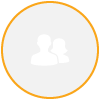 a male and female profile icon
